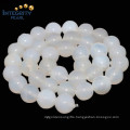 Round 4 6 8, 10, 12mm Wholesale White Agate Natural Gemstone Agate Stone